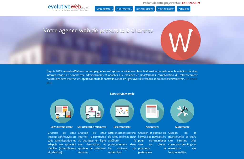 Agence web à Chartres evolutiveWeb.com
