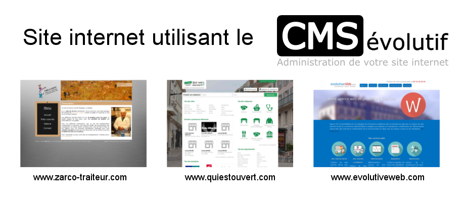 Sites internet utilisant le CMSévolutif